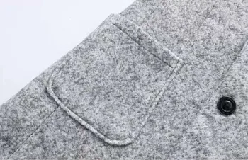 New Sosire Lung din Lana palton Pentru Barbati de Iarna de Moda Trench Îngroșa Masculin Sacou Haina Plus Dimensiune