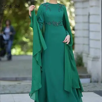 New Sosire Musulman Rochii De Seara Lungi Din Dantela Aplicatii Chiffion Dubai Islamic Vestido De Noche Rochii Formale 2021