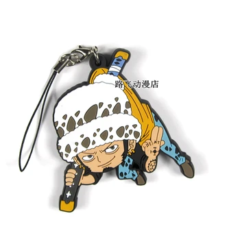 New Sosire One Piece Luffy Ace Nami Sabo Boa Hancock Zoro Elicopter Trafalgar Law Anime-ul Japonez de cauciuc, breloc curea D165