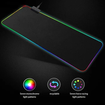 New Sosire RGB Mouse Pad Gaming Mouse Pad USB Cablu LED Mousepad cu Calculator Colorate RGB Mouse Pad Gamer Mousepad Tastatura Tampoane