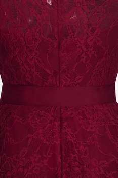 New Sosire Visiniu Rochii de Seara pentru Femei Dantelă Roșie fără Mâneci Rochii de Seara Abendkleider de Bal Scurte rochii de Petrecere
