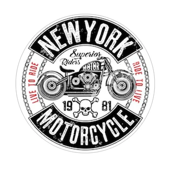 New york superior motocicleta inc hot rod autocolant decal