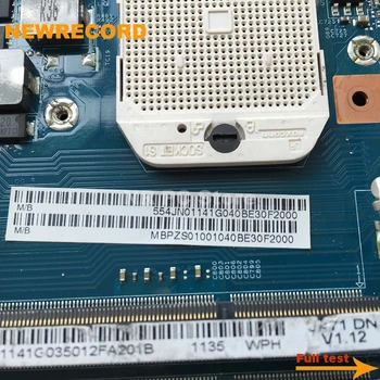 NEWRECORD MBPZS01001 48.4JN01.01M Laptop Placa de baza Pentru Acer aspire 7552 7552G BORD PRINCIPAL HD5650M 1GB Socket S1 DDR3 gratuit CPU