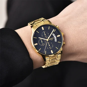 NIBOSI Impermeabil de Afaceri Ceasuri Barbati Brand de Lux Cuarț Ceas Militar din Piele de Oțel pentru Bărbați Ceasuri relogio masculino