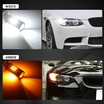 Nici o Eroare Chihlimbar Alb PY24W Pentru Audi BMW Mercedes LED-uri de Semnalizare Față Lumini, se Potrivesc A4 B8 Q5 E90 E92 F10 F07 E83 X5 E70 E71 W211