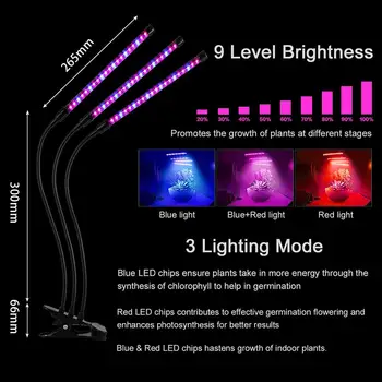 NICLUX în Creștere Ușoară Fito Lampa cu Spectru Complet LED-uri Cresc Lumini Pentru Plante Phytolamp Lumină Plantelor Pentru Răsaduri, Plante de Interior cu Flori