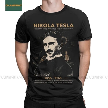 Nikola Tesla Barbati Tricouri Oamenii De Stiinta Pot Inventator Știința Fizicii Teuri Cu Maneci Scurte T-Shirt Din Bumbac De Petrecere Topuri
