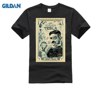 Nikola Tesla Poster Inventator t-shirt de Top din Bumbac Tricou Nou Design