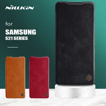 Nillkin pentru Samsung Galaxy S21 Ultra Caz Qin Flip Caz din Piele Portofel cu Slot pentru Card husa de Protectie pentru Samsung S21 S21 Plus 5G