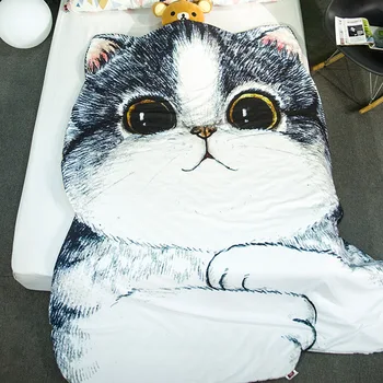 Niobomo 3D Câine/Pisică Animal Print Plapuma de Vară Pătură, Cuvertură de Pat Acoperi Quilting Acasă Textile Potrivite pentru Copii pentru Adulti