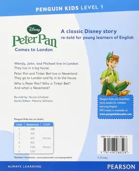 Nivelul 1: Disney Peter Pan, Copilărie, Copii cadou Carte de Citire, carte de activitate, ELT, engleza pentru Copii Cititori,