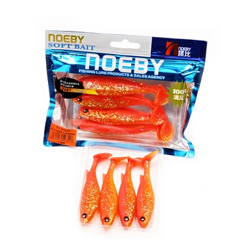 Noeby shad lure 100mm 8g momeală plastic moale pentru pescuit biban stiuca potrivit de silicon souple leurre T GRĂSIME-COADA MINNOW