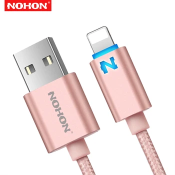 NOHON 1m Inteligent de Lumină Led, Încărcare Rapidă USB de Date de Sincronizare Cablu de încărcare pentru iPhone 5S 6 6S 7 8 Plus X XR XS Max iPad 2 3 4 mini Air 2