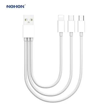 Nohon 3 în 1 Cablu USB pentru iPhone 11 Pro Max SE Samsung S20 Huawei P40 Tip C USB Micro C Încărcare Cablu de Încărcare Rapidă Cablu de Telefon