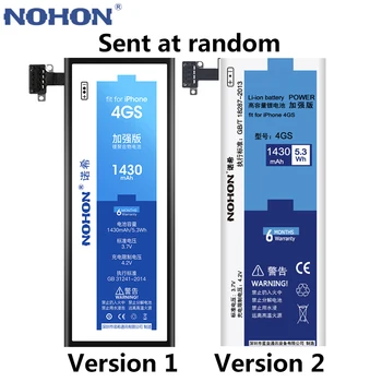NOHON Baterie Pentru iPhone 4S 5S 5C 6S SE 8 7 6 5 4 X XR XS MAX Bateria Pentru iPhone8 iPhone7 iPhone6 Înlocuire Original Batteria