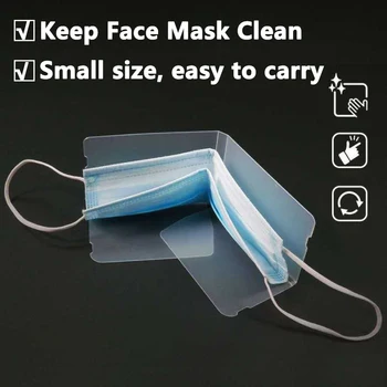 Noi 10BUC Pliabil Portabil Masca Cutie de Depozitare Clip Praf Masca Caz de Siguranță, Poluare-Free Mini Mască de Unică folosință, Depozitare Clip