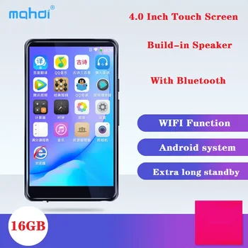 Noi 16GB WIFI, Bluetooth MP4 Player Vorbitor MP3 cu Ecran Tactil Mahdi 4.0 inch Muzica MP5 Player Video Suport TF Card FM/ Recorder