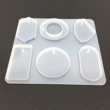 Noi 1BUC 6 Stil Pandantive Ambarcațiuni DIY Transparent UV Piramida Rășină de Silicon Lichid Combinație Matrite pentru a Face Bijuterii Colier