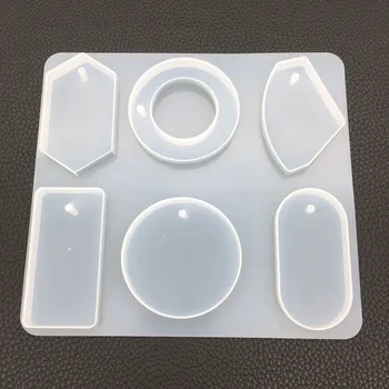 Noi 1BUC 6 Stil Pandantive Ambarcațiuni DIY Transparent UV Piramida Rășină de Silicon Lichid Combinație Matrite pentru a Face Bijuterii Colier