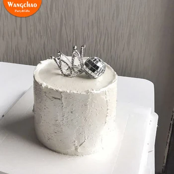 Noi 1buc Happy Birthday Cake Topper Coroana de Diamante Toppers Tort de Nunta in Forma de Inima Toppers Tort de Mireasa si Mirele Consumabile Partid