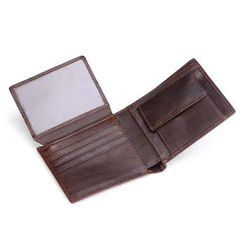 Noi 2018 portofel din piele multi-card retro ulei ceara portofel rezistent la apa de moda casual, scurte barbati portofel NB085