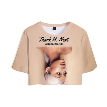 Noi 2019 picătură de cumpărături 3D Ariana Grande Topuri Culturilor Fata Scurta tricou tricou Femei Haine Sexy Fierbinte de Vânzare Casual Plus Dimensiune