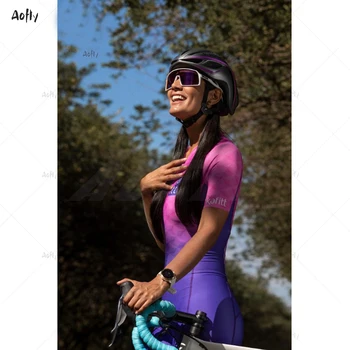 Noi 2020 Kafitt ciclism costume Roz cuburi stil Cuplu tinuta doamnelor cu mânecă scurtă, ciclism salopeta Bărbați pantaloni scurți triatlon jersey