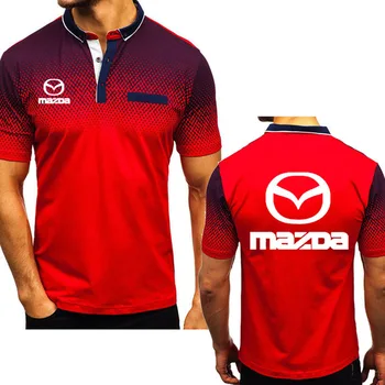 Noi 2020 Vara Barbati topuri pentru Mazda Masina Logo-ul Imprimat Bumbac de înaltă calitate casual Barbati maneca scurta tricou polo 15