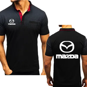 Noi 2020 Vara Barbati topuri pentru Mazda Masina Logo-ul Imprimat Bumbac de înaltă calitate casual Barbati maneca scurta tricou polo 15