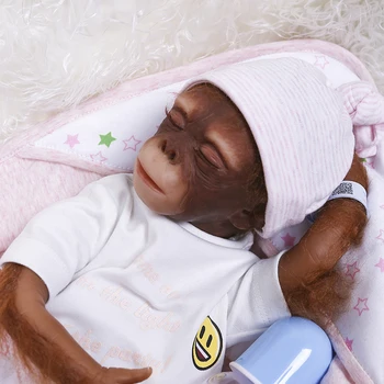 Noi 20inch manual renăscut Maimuță silicon foarte moale de vinil Maimuțe papusa Macaco boneca bebe renăscut cadou