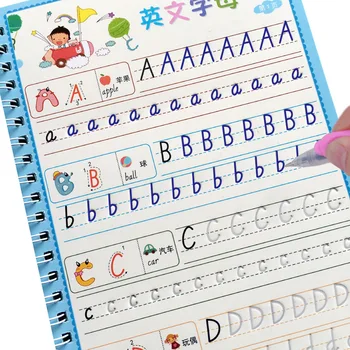 Noi 3 Copii de vârstă Jucării Educaționale Montessori pentru Copii caiete Copilul de Alfabetizare Card de Educație Timpurie Cadouri Jucărie În engleză