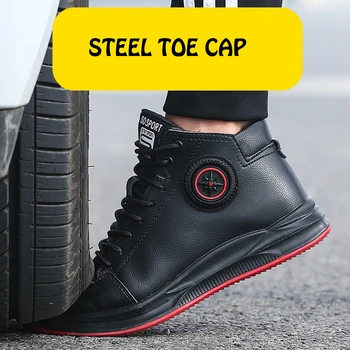Noi 36-47 Ușoare de siguranță pantofi pentru bărbați din oțel picior Anti-strivire Anti-piercing respirabil-rezistenta la uzura pantofi de lucru aderență Excelentă