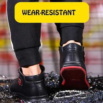 Noi 36-47 Ușoare de siguranță pantofi pentru bărbați din oțel picior Anti-strivire Anti-piercing respirabil-rezistenta la uzura pantofi de lucru aderență Excelentă