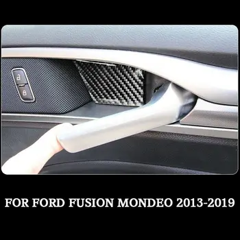 Noi Accesorii De Interior Pentru Ford Fusion Mondeo 2013---2016-2017-2018-2019 Fibra De Carbon Stil Ușă Interioară Castron Capac Ornamental