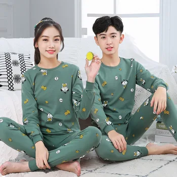 Noi Adolescent Pijamale Toamna Bumbac Copii Pijama Set Mâneci Lungi Pijamale Copii, Pijamale Haine Adolescente Pijama Pentru Baieti Fete
