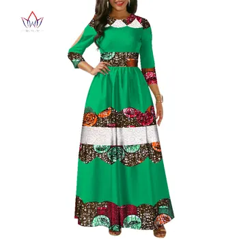 Noi African Ceara de Imprimare Rochii pentru Femei Bazin Riche Mozaic Dantela Rochii Lungi Dashiki Femei din Africa de Îmbrăcăminte Vestidos WY3479