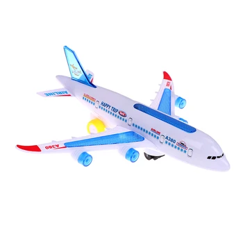 Noi Asamblare DIY Aeronave Airbus pilot automat Flash Sunet Aeronave Muzica de Iluminat, Jucării Electrice Avion DIY Jucărie pentru copii Copii