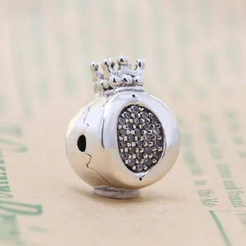 Noi Autentică Argint 925 Coroana de Cristal Clipuri Farmecul Original se Potrivesc Pan brățară Brățară Pentru Femei Bijuterii DIY Face Margele