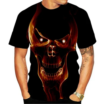 Noi Barbati Skull T Shirt Craniu de animal 3dt -Camasi Barbati Topuri Hip Hop de Imprimare 3d a Craniului O-Neck t-shirt, tricou copil