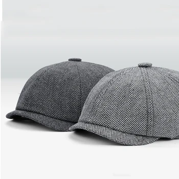 Noi Bereta Pălărie Bărbați bereta de epocă Spic Gatsby Tweed șepci pălărie vânzător de ziare Bereta Pălărie de primăvară Plat Atins Bereta Pălării Pălării