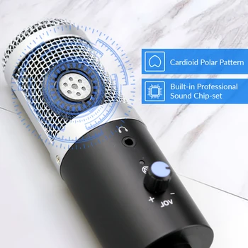 Noi bm 800 Condensator Microfon de 3,5 mm Căști jack USB bm800 Microfon pentru Calculator Karaoke Studio de Înregistrare microfon Cu Stativ