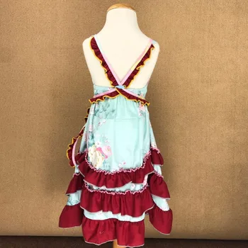 Noi bumbac țesături patut fata rochie de design de Vara Copii fără Mâneci Fete Rochii Florale Copii Printesa Backles
