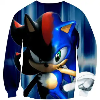 Noi Băieții de Desene animate Sonic ariciul Albastru 3D tricou Imprimat Fete Streetwear copii Copii haine Copilul Amuzant pulover pulover