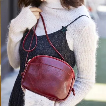 Noi Casual Ladies Messenger Bag Shell Piele PU Geantă de mână de Mici Messenger Moda Fermoar Sălbatice Sac de Drăguț