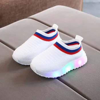 Noi Casual Pantofi de Copii Baby Boy Pantofi de Lumină LED Luminos Fata de Moda Sport Adidasi Pietoni de Pantofi de Primavara Toamna