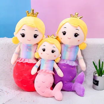 Noi creative multi-dimensiune drăguț și confortabil mermaid princess ocean papusa perna mica fata de ziua de nastere cadou jucarii de plus