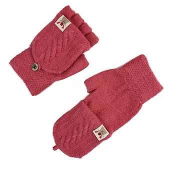 Noi de Iarna Cald Îngroșarea Lână Mănuși Tricotate Fingerless Flip Jumătate-deget Mănuși cu un Deget de Femei