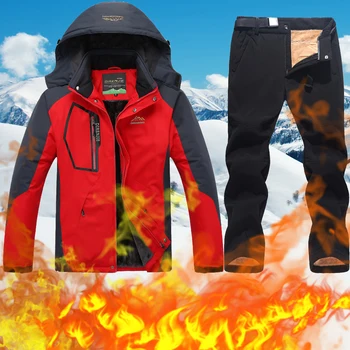 Noi de Iarna Costum de Schi pentru Barbati Vânt Cald Impermeabil Sporturi în aer liber Zăpadă Jachete și Pantaloni sex Masculin Echipament de Schi Snowboard Jacket