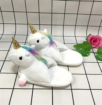 Noi De Iarna Unicorn Papuci De Mari Dimensiuni 35-42 Confortabil Adidasi Femei Etaj Casa Papuci Papuci Cald Blană Drăguț Papuci De Casă