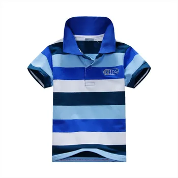 Noi de Vara pentru Copii Baieti cu Dungi T-shirt Copii Topuri Tricou Tricouri Polo 1-7 Ani
